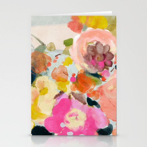 floral bouquet from above abstract art Stationery Card Gallery Image 2