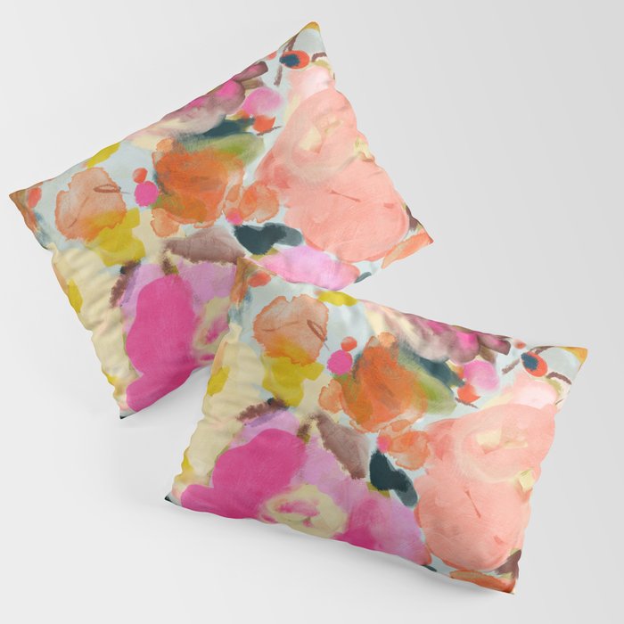 floral bouquet from above abstract art Pillow Sham Gallery Image 3