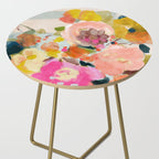 floral bouquet from above abstract art Side Table Gallery Image 2