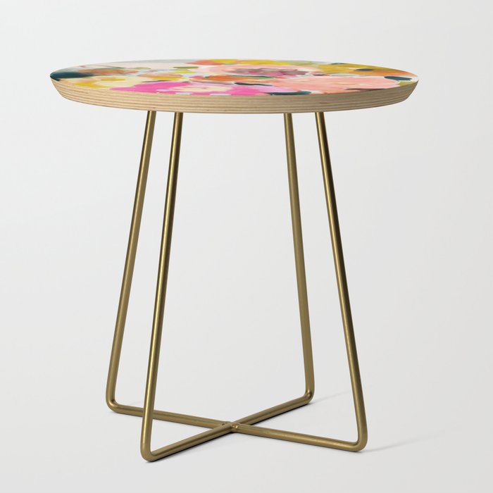 floral bouquet from above abstract art Side Table Gallery Image 1