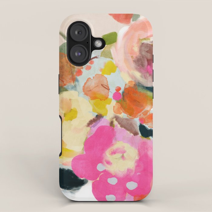 floral bouquet from above abstract art iPhone Case