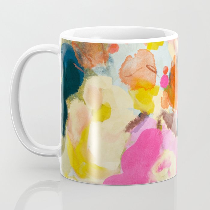 floral bouquet from above abstract art Coffee Mug Gallery Image 3