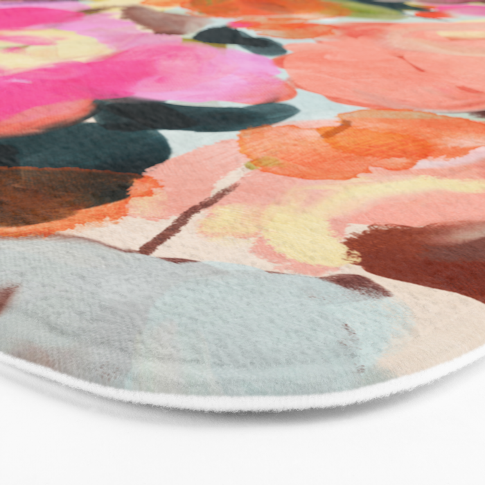 floral bouquet from above abstract art Bath Mat Gallery Image 3