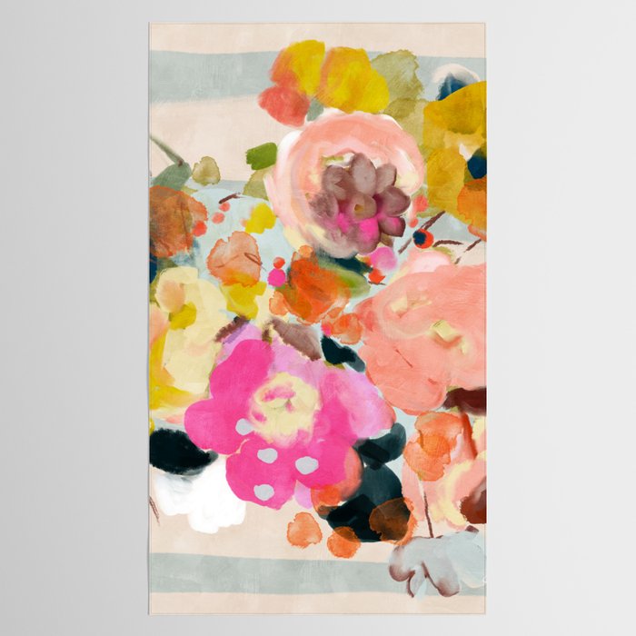 floral bouquet from above abstract art Tablecloth Gallery Image 2