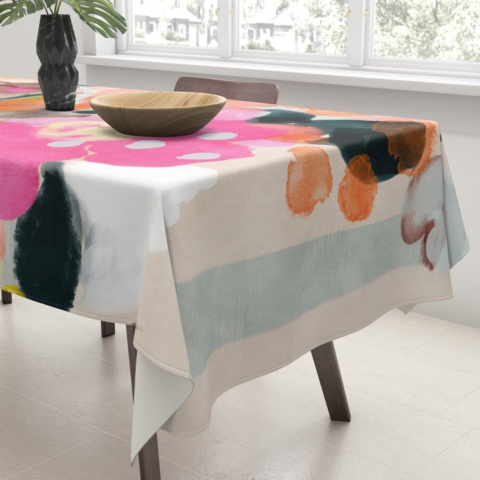 floral bouquet from above abstract art Tablecloth Gallery Image 3