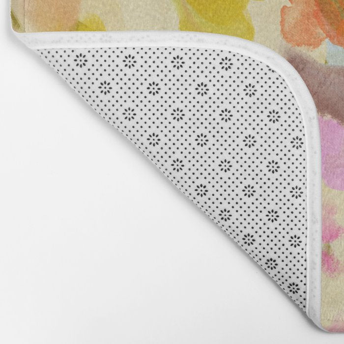 floral bouquet from above abstract art Bath Mat Gallery Image 2