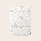 Mod Triangles Gold and white Bath Mat Gallery Image 1
