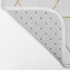 Mod Triangles Gold and white Bath Mat Gallery Image 2