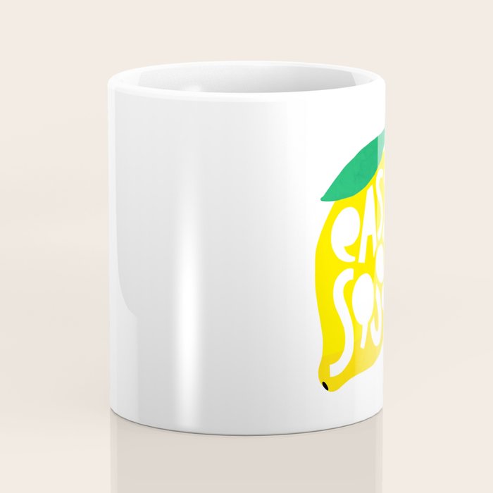 Big Fruit Lemon 'Easy Squeezy' Typographic pun  Coffee Mug Gallery Image 4