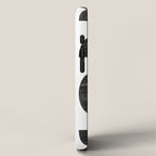 Black and White Mid Century Modern Circles Abstract iPhone Case Gallery Image 2