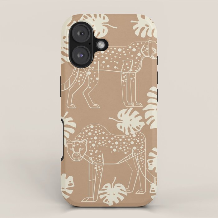 Cheetahs Monstera 1 iPhone Case Gallery Image 1