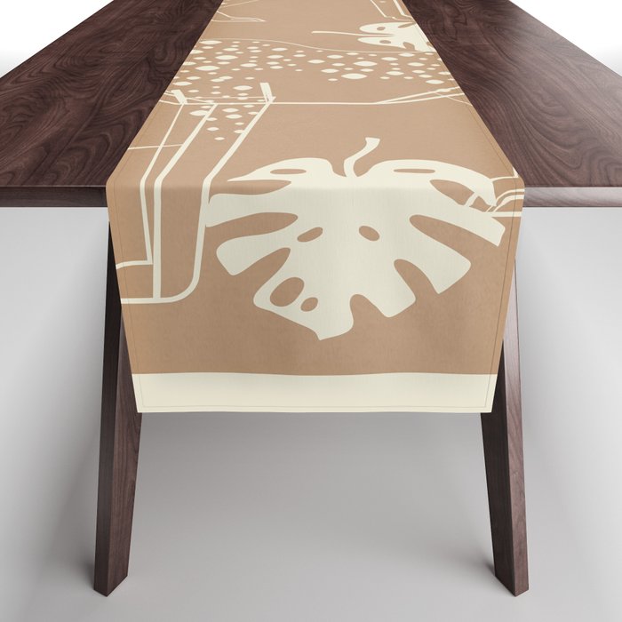 Cheetahs Monstera 1 Table Runner Gallery Image 1