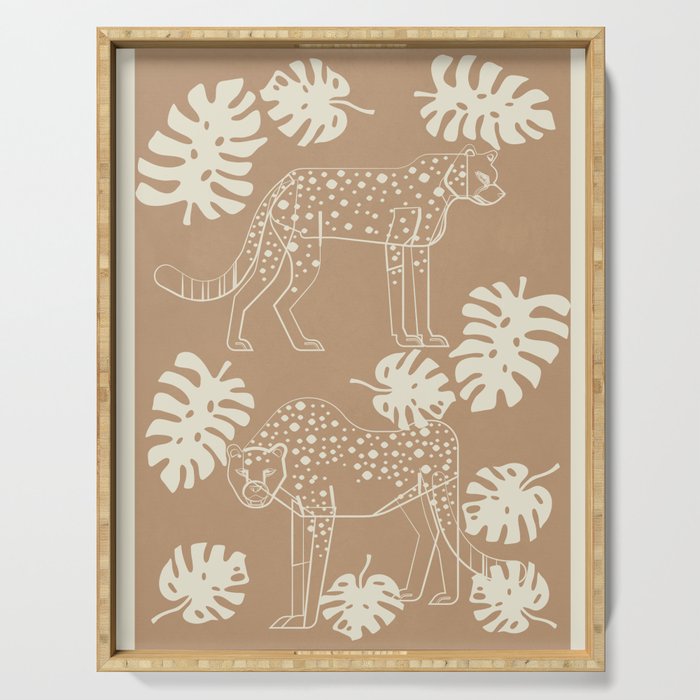 Cheetahs Monstera 1 Serving Tray Gallery Image 1