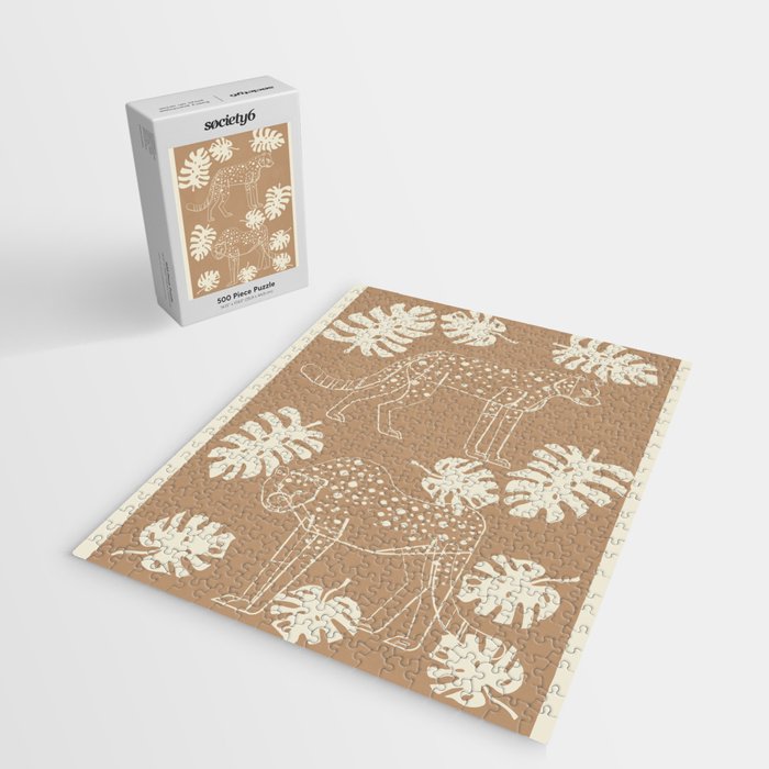 Cheetahs Monstera 1 Jigsaw Puzzle Gallery Image 2