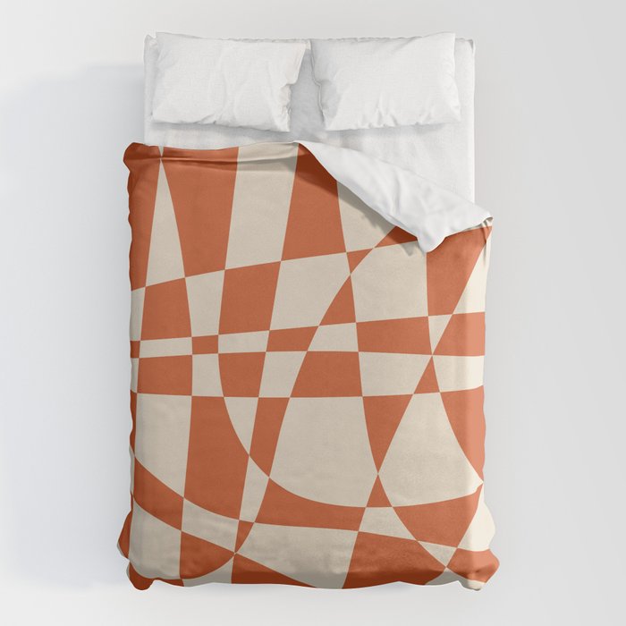 Glass Glitch: Tuscany Brown Edition Duvet Cover Gallery Image 6