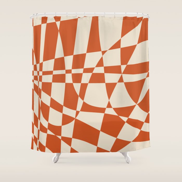 Glass Glitch: Tuscany Brown Edition Shower Curtain Gallery Image 1
