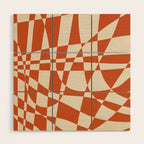 Glass Glitch: Tuscany Brown Edition Wood Wall Art Gallery Image 1