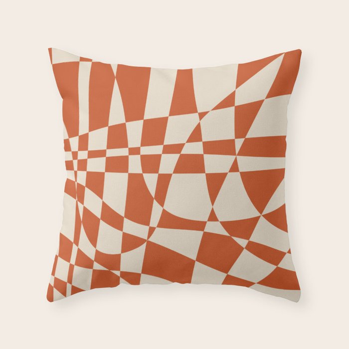 Glass Glitch: Tuscany Brown Edition Throw Pillow Gallery Image 6