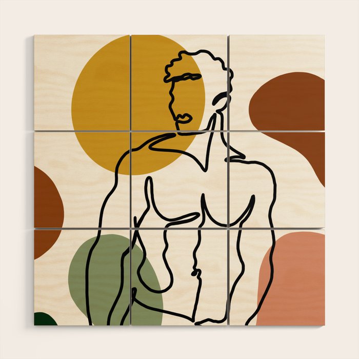 NOODDOOD Lines 2 Wood Wall Art Gallery Image 1