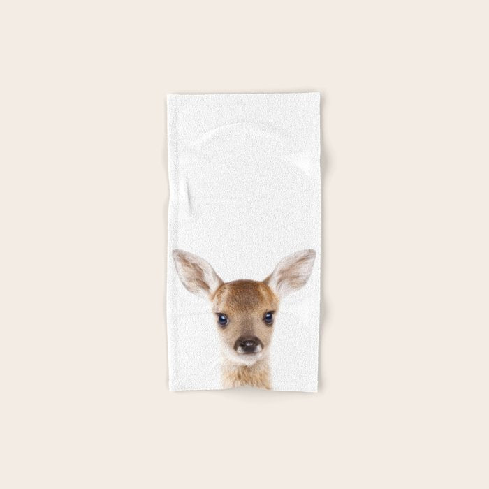 Baby Deer, Woodland Animals, Kids Art, Baby Animals Art Print By Synplus Bath Towel Gallery Image 1