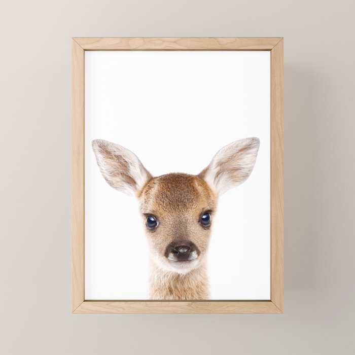 Baby Deer, Woodland Animals, Kids Art, Baby Animals Art Print By Synplus Mini Art Print Gallery Image 1