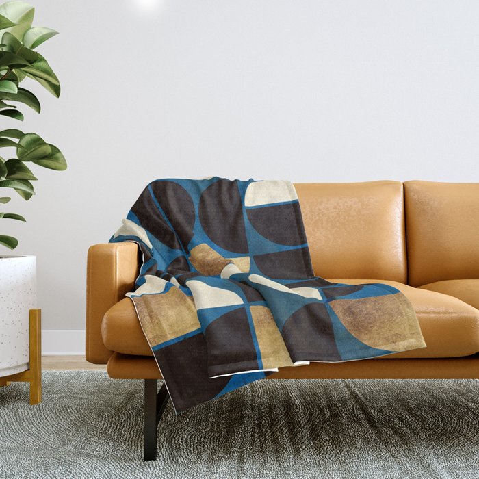 Retro Moon Throw Blanket Gallery Image 1
