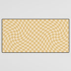 Check III - Mustard Twist â Checkerboard Print Desk Mat Gallery Image 3