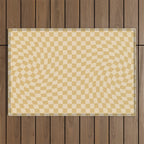 Check III - Mustard Twist â Checkerboard Print Outdoor Rug Gallery Image 1