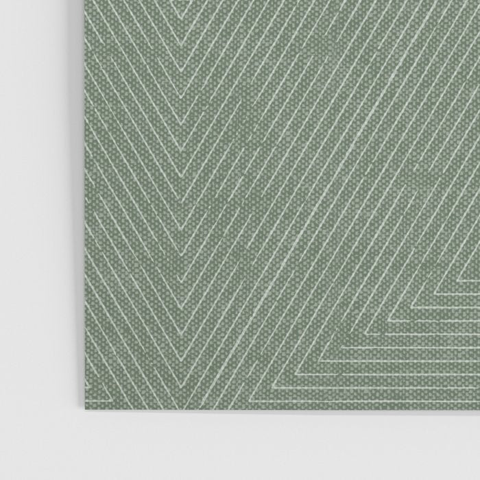 boho triangle stripes - sage Poster Gallery Image 3