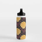 Seashell - marigold and black Water Bottle Gallery Image 3