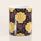 Seashell - marigold and black Coffee Mug Gallery Image 4