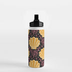 Seashell - marigold and black Water Bottle Gallery Image 2