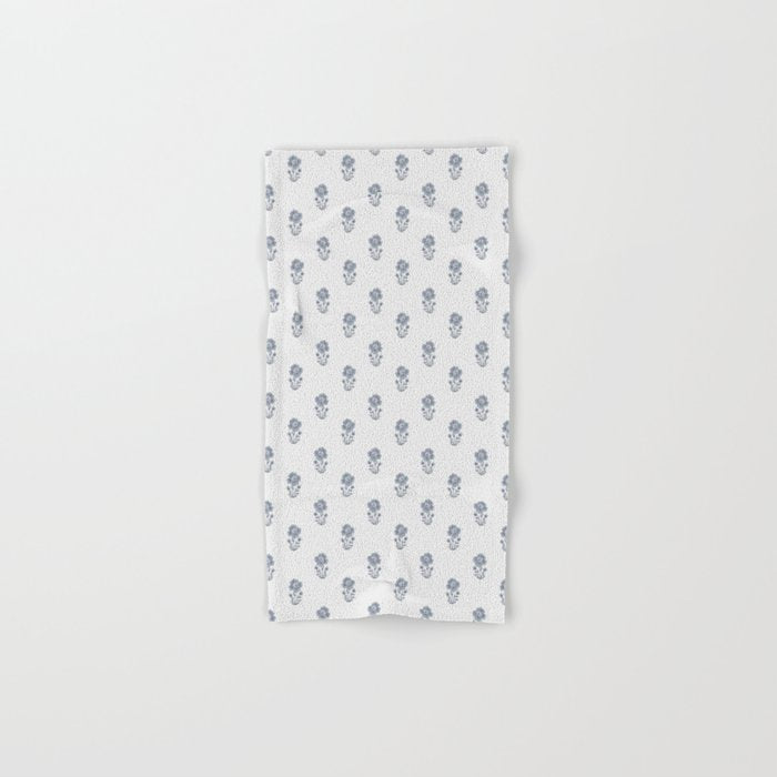 Hydrangea Block Print Bath Towel Gallery Image 1