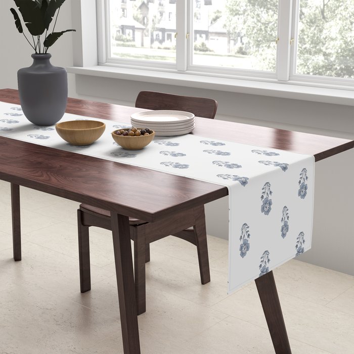 Hydrangea Block Print Table Runner Gallery Image 2