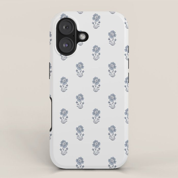 Hydrangea Block Print iPhone Case Gallery Image 1