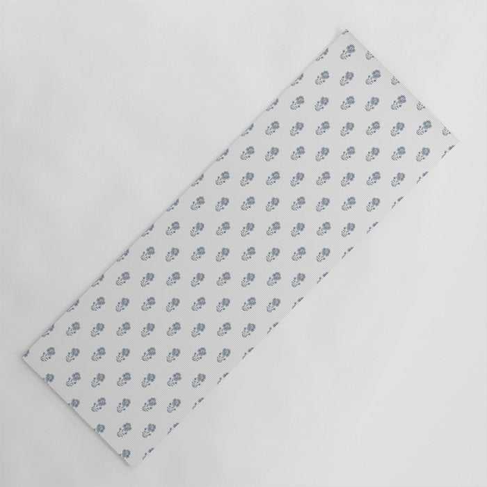 Hydrangea Block Print Yoga Mat Gallery Image 1