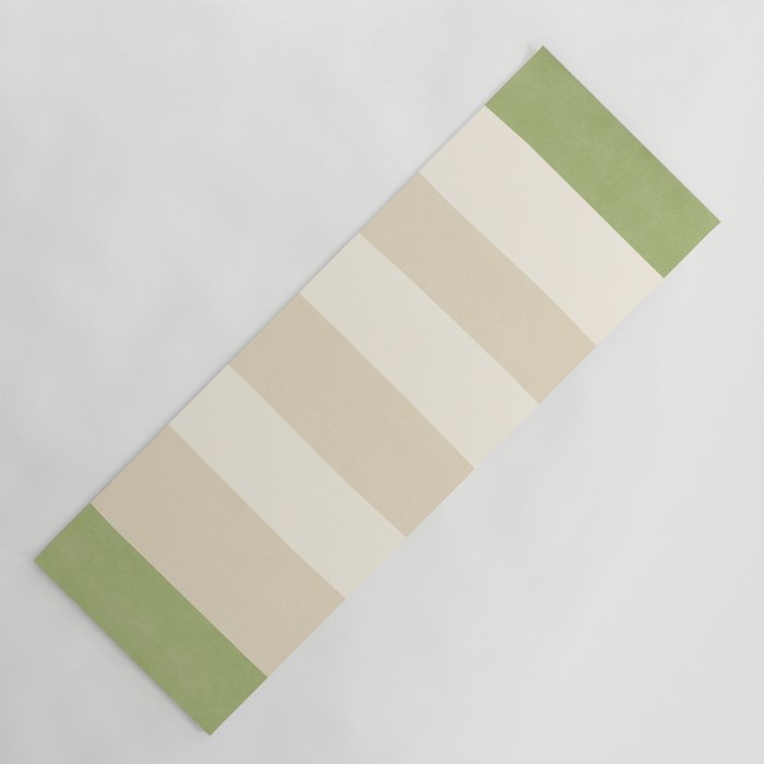 Geometric Vase - White Ivory on Green  Yoga Mat Gallery Image 1