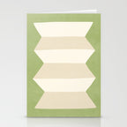 Geometric Vase - White Ivory on Green  Stationery Card Gallery Image 2
