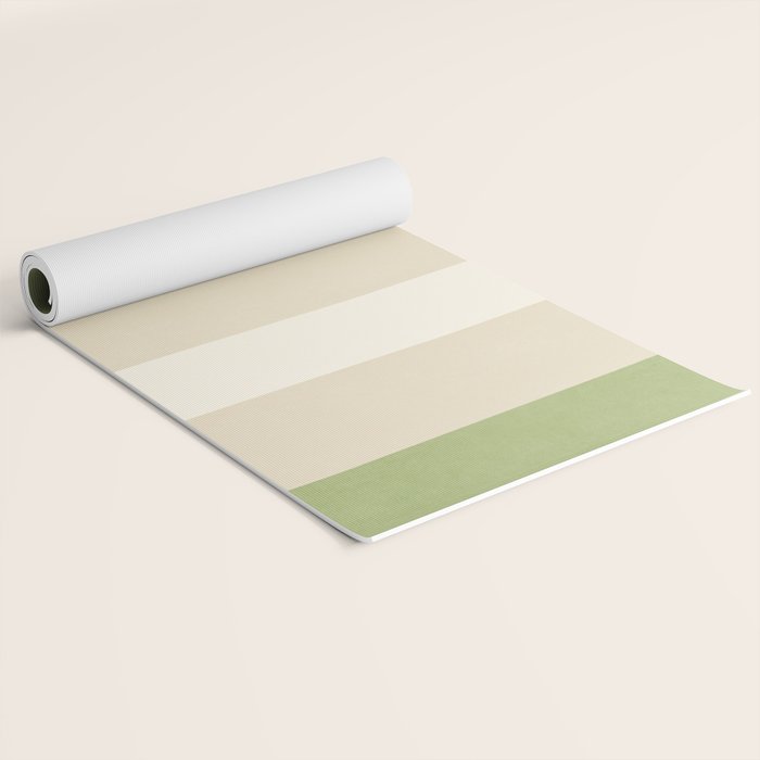 Geometric Vase - White Ivory on Green  Yoga Mat Gallery Image 2
