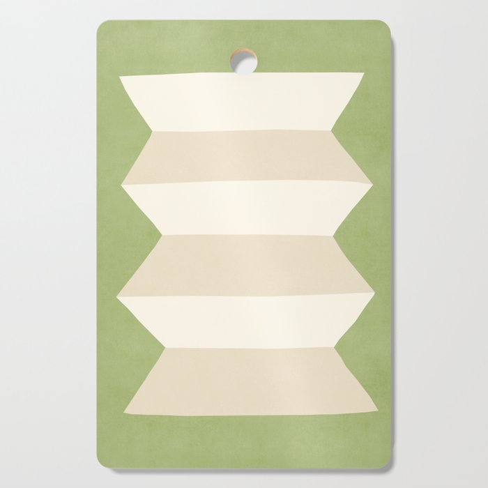 Geometric Vase - White Ivory on Green  Cutting Board Gallery Image 1