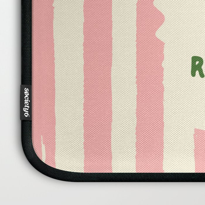 Pomodoro Tomatoes Retro Pink Stripes Laptop Sleeve Gallery Image 3
