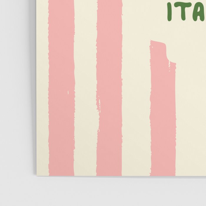 Pomodoro Tomatoes Retro Pink Stripes Poster Gallery Image 3