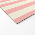Pomodoro Tomatoes Retro Pink Stripes Welcome Mat Gallery Image 2