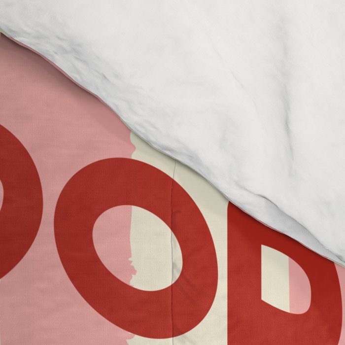 Pomodoro Tomatoes Retro Pink Stripes Comforter Gallery Image 4