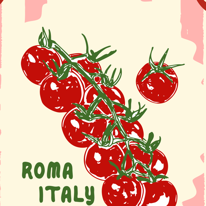 Pomodoro Tomatoes Retro Pink Stripes Coffee Mug Gallery Image 2