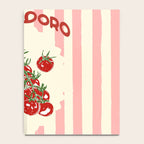 Pomodoro Tomatoes Retro Pink Stripes Notebook Gallery Image 4