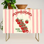 Pomodoro Tomatoes Retro Pink Stripes Credenza Gallery Image 1