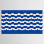 Indigo Waves in Blue and White Tablecloth Gallery Image 2