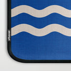 Indigo Waves in Blue and White Laptop Sleeve Gallery Image 3