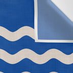 Indigo Waves in Blue and White Wall Tapestry Gallery Image 3